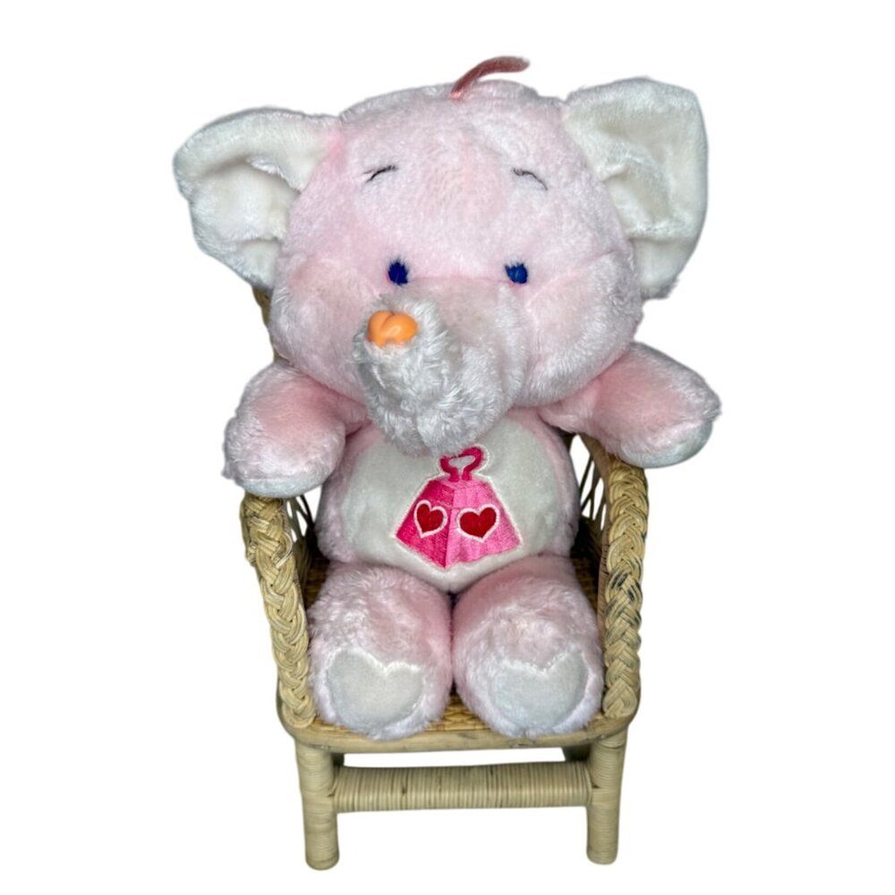 Vintage 1984 13" Lots a Heart Elephant Care Bears‎ Cousins Kenner Plush